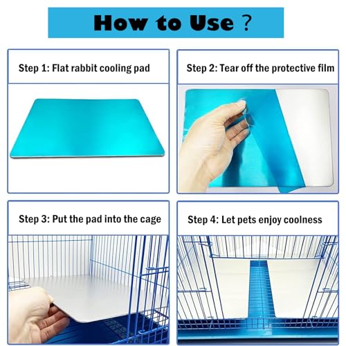 KABASI Rabbit Cooling Pad, Hamster Cool Plate Ice Bed, Pet Cooling Mat for Bunny Puppy Kitten Guinea Pig Cat & Other Small...