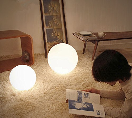 Mr.Go 6-inch RGB Color-Changing LED Globe Orb Light w/Remote, Mood Lamp Kids Night Light, 16 Dimmable Colors & 4 Modes, Ba...