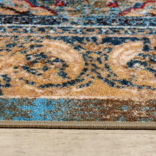 Superior Indoor Non-Slip Area Rug or Runner, Modern Overdyed Machine Washable Rugs, Home Floor Decor For Entryway, Office,...