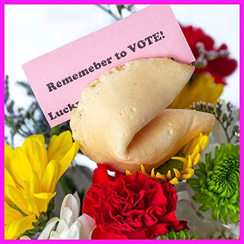 Pretty In Pink Fresh Cut Live Flowers Arranged in a Takeout Container with your Personal Message Tucked Inside a Fortune C...