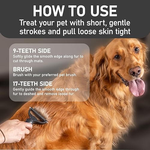 Maxpower Planet Hair Brush - Double Sided Shedding, Dematting Undercoat Rake for Dogs and Cats, Extra Wide Dog Grooming Br...