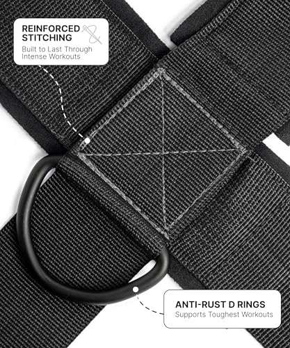 DMoose Fitness Neck Harness for Weight Lifting - Soft Padded Head & Chin Strap with 30" Heavy Duty Steel Chain - Neck Exer...