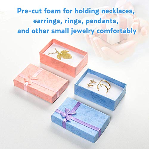 AQUEENLY 24-Piece Gifts Box Set, Jewelry Gift Boxes for Rings, Pendants, Earring, Necklaces - Cardboard Jewelry Boxes for ...