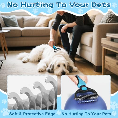 Daxguard 7-in-1 Pet Grooming Kit–Cat Brush,Dog Brush for Shedding,Double-Sided Flea Comb,Dog Nail Trimmers,Dog Bath Suppli...