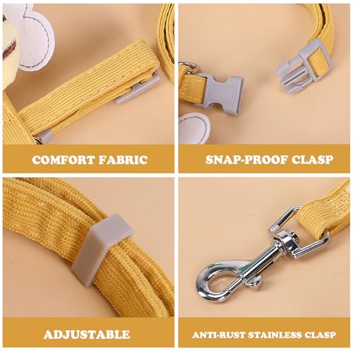 WELLYUK Cat Harness and Leash Set for Outdoor Travel Walking Escape Proof Soft Safe Adjustable Kitten Puppy Small Strap Ki...