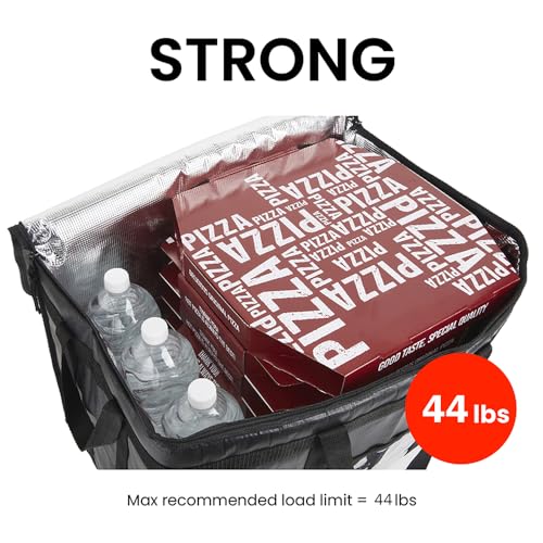 NZ home Insulated Bags for Food Delivery (3XL) Grocery Shopping Cooler Bag, Pizza Delivery, Hot & Cold Catering Tote, Reus...