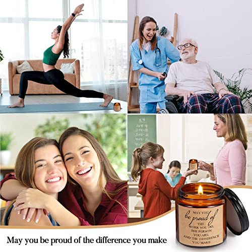 Fumete 4 Pcs Thank You Gifts Candles 3.5 oz Soy Wax Scented Candles Thank You for Being Awesome Inspirational Candle for T...