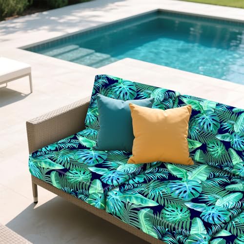 pickyNproud 8Pcs Patio Cushion Covers Stretch Outdoor Couch Cushions Slipcovers Replacement Washable Furniture Protector w...