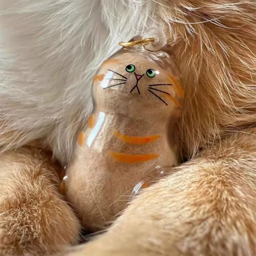 Pet Fur Memorial Keychain-Transparent cat Hair Keychain,Pendant for Cat & Dog Hair Collection -Animal Lovers Keepsake Gift