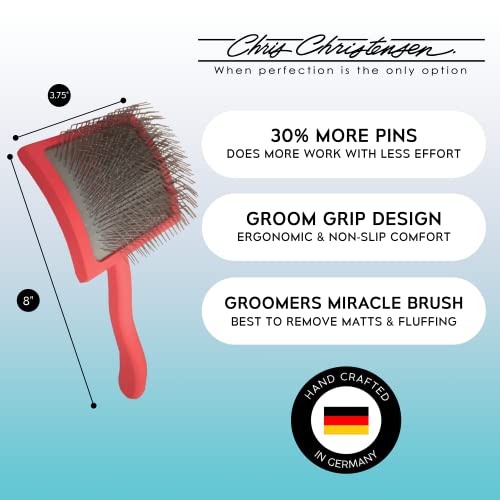 Chris Christensen Big G Dog Slicker Brush for Dogs (Goldendoodles, Labradoodles, Poodles), Groom Like a Professional, Fluf...