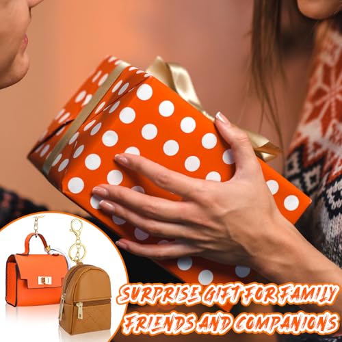 Tondiamo 8 Pcs Mini Backpack Keychain for Women Mini Bag Charms Cute Coin Purse Small Change Pouch Pocket Wallet Headset B...
