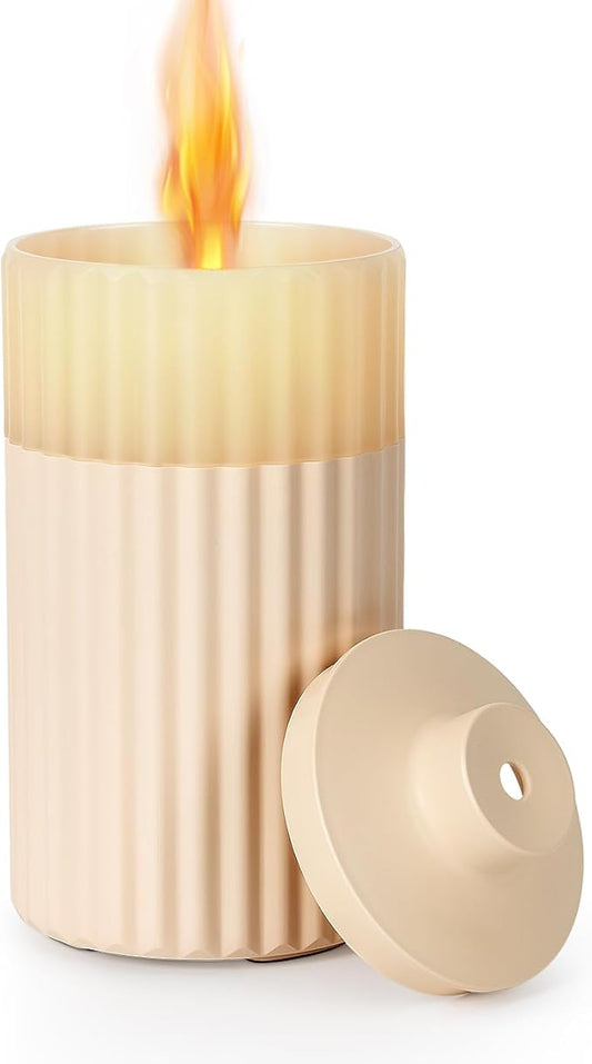Flameless Candle Diffuser, Aromatherapy Essential Oil Diffuser Cool Mist Humidifier with Auto Off Function Electric Candle...