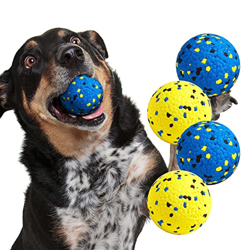 Kimee Dog Balls Tennis Ball Toys Dog Toys for Aggressive Chewers Durable Teething Chew Toys Water Toy Fetch Ball for Large...