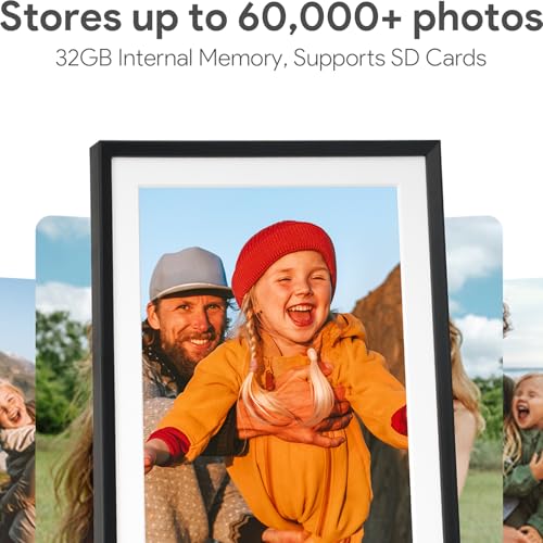 Euphro 10.1'' Digital Picture Frame with 32GB Storage, Digital Photo Frame with 1280x800 IPS Touch Screen, Share Photos/Vi...