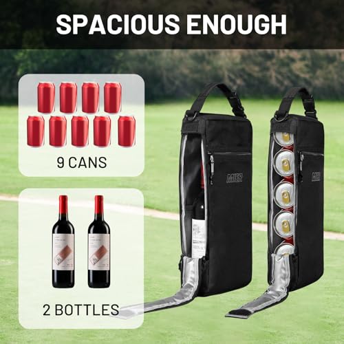 MIER Golf Bag Cooler Insulated Soft Cooler Bag Golf Accessories for Men 9 Cans Portable Beer Cooler Sleeve for Picnic Beac...