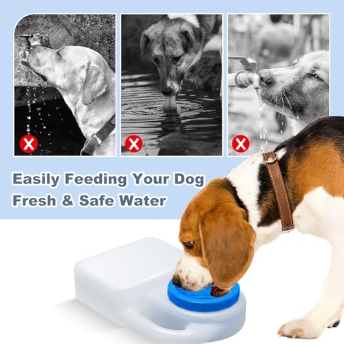 Ziliny 1 Pcs 3 Quart No Spill Portable Dog Travel Water Bowl Pet Water Bowl for Pet Dispenser for Small Large Dogs Cats Ca...