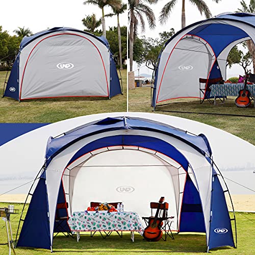 UNP Pop Up Beach Tent 12x12ft Sun Shelter UPF50+ Canopy Shade (12x12 FT, 12x12 Side Wall)