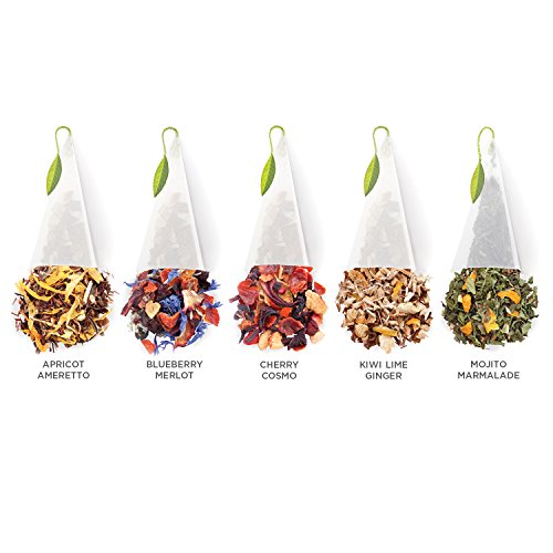 Tea Forte Premium Petite Presentation Box Gift Set Sampler, 10 Count, 2 of Each Blend Individually Wrapped Handcrafted Pyr...