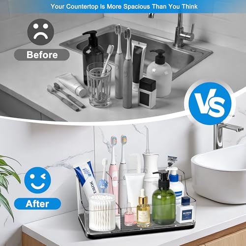 Black Cosmetic Storage Box Dressing Table & Bathroom Counter Storage Lipstick & Brush Beauty Organizer Dressing Table Skin...