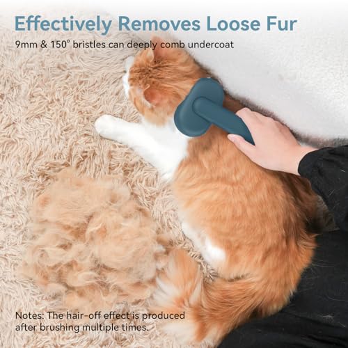 Aumuca Skin Friendly Self-Cleaning Slicker Brush for Dogs & Cats, Gentle Pet Grooming Tool for Shedding & Deshedding, Effi...