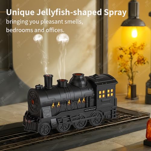 Diffuserlove Train Diffuser 300ML Essential Oil Diffuser Cool Mist Humidifier Aroma Diffuser with Night Light for Bedroom ...