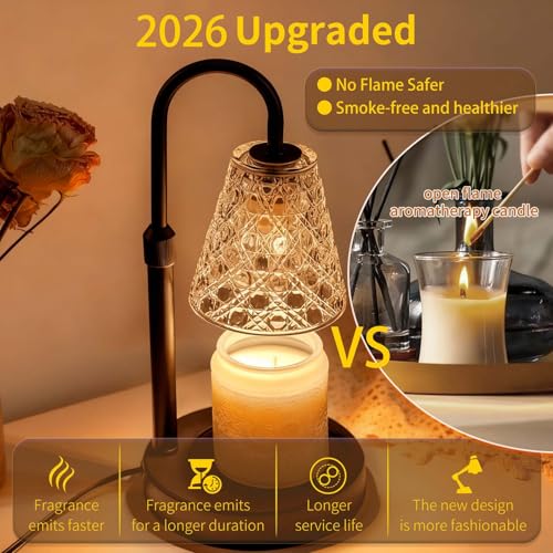 RMFSH Candle Warmer Lamp with Timer Dimmable, for Mom Women Birthday, House Warming Gifts New Home Decor, Wax Melt Warmer ...