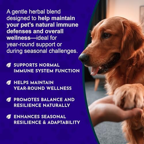 Animal Essentials Super Immune - Dog & Cat Immune Support for Puppies with Olive Leaf Extract & Echinacea, Olive Root for ...