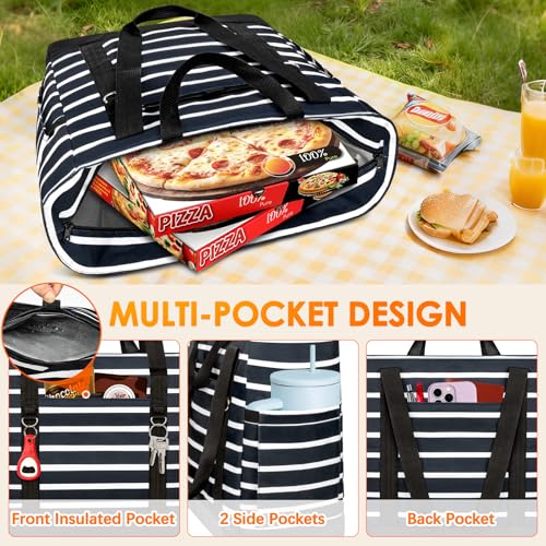 TEUEN Cooler Bag Insulated, Soft Side Cooler, Reusable Grocery Bags with Zipper Closure, Thermal Leakproof Large Insulated...