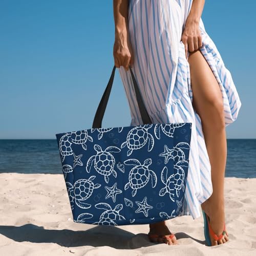 BJQ Beach Tote Bag for Women Beach Bag Waterproof and Sandproof Tote Bag with Wet Bag Large Travel Bag for Weekend Travel
