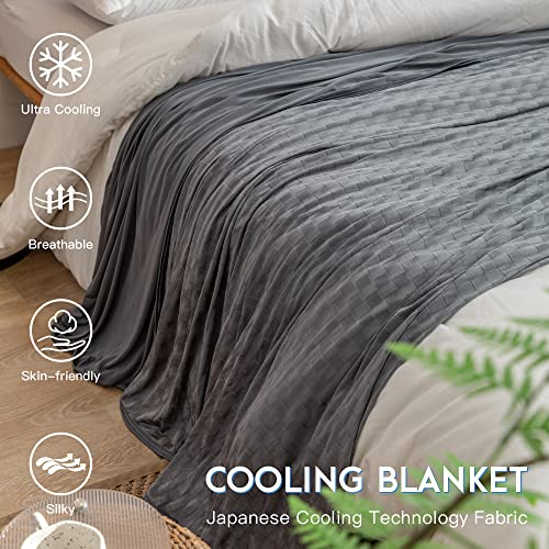 AmyHomie Cooling Summer Blanket with Double Sided Cold Effect, Breathable, Lightweight, Arc-Chill Q-Max>0.5 Cool Fiber, fo...