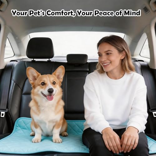 Vivifying Dog Cooling Mat, Ice Silk Pet Cooling Pad for Car Back Seat, Non-Slip Summer Cooling Mat for Dogs and Cats, Indo...