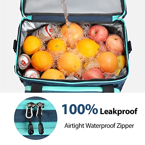 Maelstrom Portable Collapsible Soft Cooler Bag – 24/30/60 Cans Double-Deck Leakproof Ice Chest for Beach, Camping & Grocery