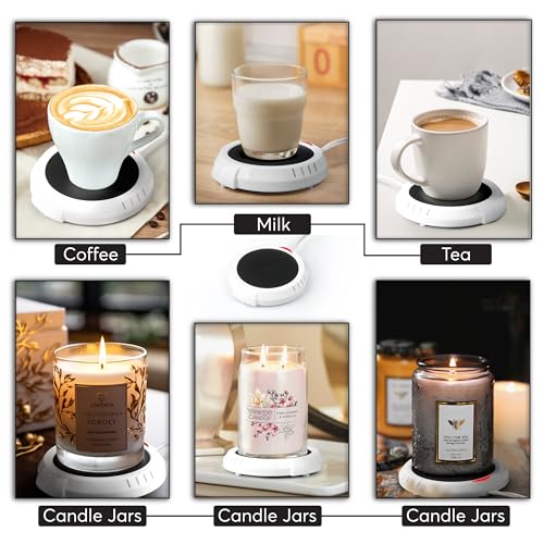 Candle Warmer Plate Safely Releases Scents Without a Flame- Used as Candle Jar Warmer, Candle Melter, Coffee Warmer, Mug W...
