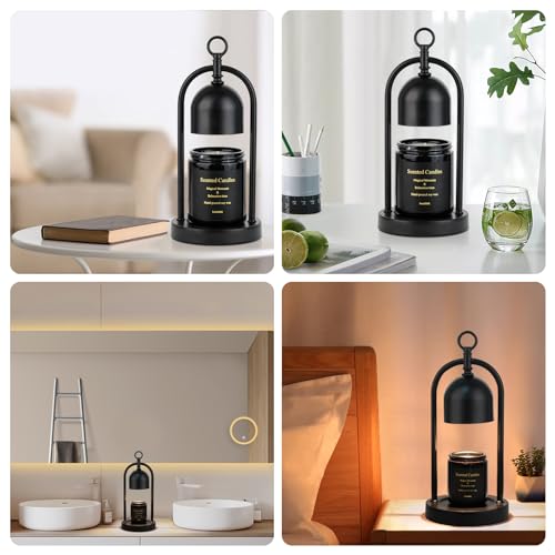 Candle Warmer Lamp with Timer, Electric Dimmable Candle Light Warmer, Wax Melt Warmer for Jar Candles, House Warming for W...
