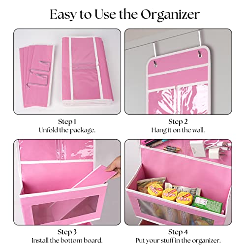 Giraffe Creation Over Door Organizer with 4 Large Capacity Pockets, Hanging Organizer Storage for Closet Bathroom Nursery ...