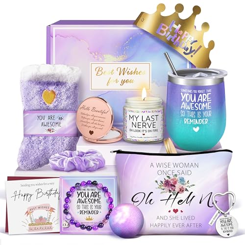 Gemwi Gifts for Women, Birthday Gifts for Women, Happy Birthday Gifts Basket, Gift Set for Best Friends Female Sister Mom ...