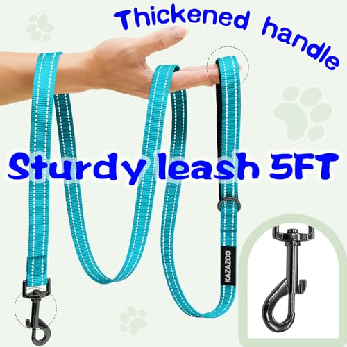 Kazazoo No Pull Small Dog Harness and Leash Set, Adjustable Puppy Soft Vest Harness with Breathable Mesh Padded, Reflectiv...