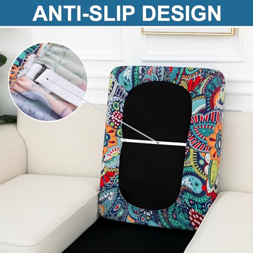 Smiry Printed Couch Cushion Covers, Stretch Soft Couch Covers for Sofa, Washable Non-Slip Sofa Slipcover Furniture Protect...