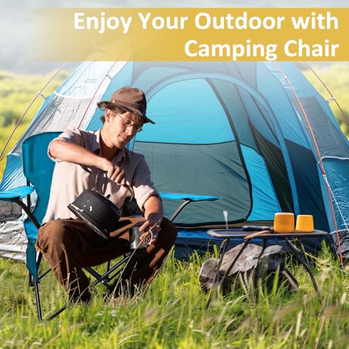 SAILARY Folding Camping Chairs Portable Outdoor Chair for Camping, Fishing, Beach, Picnic, Lightweight High Back Foldable ...