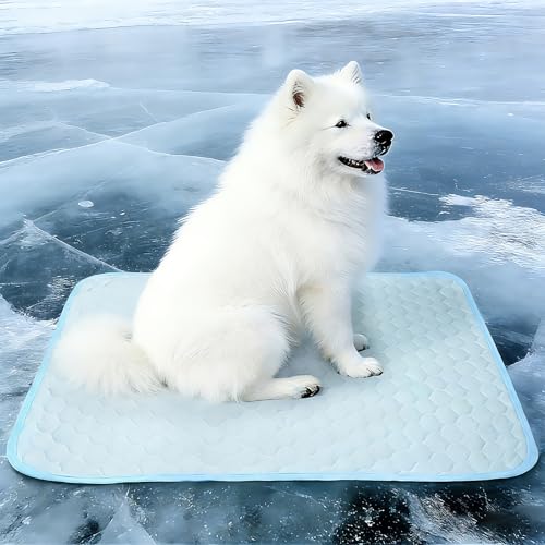 CHVOULTO Dog Cooling Mat: Anti-Slip & Washable Cooling Pad for Medium Dogs, Indoor & Outdoor Pet Cooling Blanket for Sofa,...