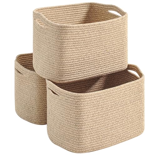 Dcerzxzci Storage Baskets for Organizing Shelves, Woven Cotton Rope Basket for Storage, Dog Toy Baskets Storage Kids, Cute...