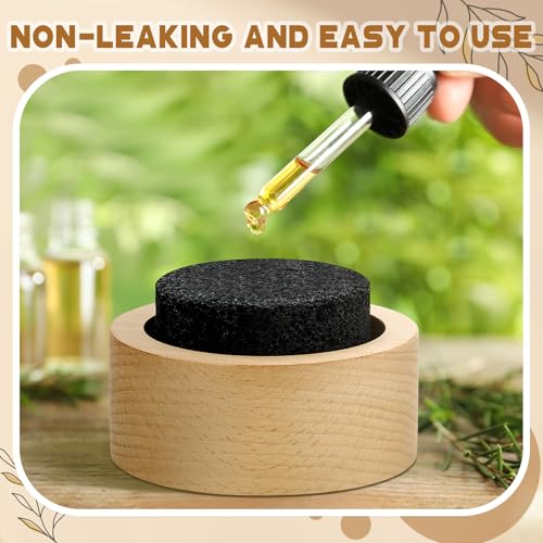 Chunful 2 Pcs Lava Rock Essential Oil Diffuser Lava Stone Passive Diffuser for Sauna Decorating at Home, Office, Bedroom, ...