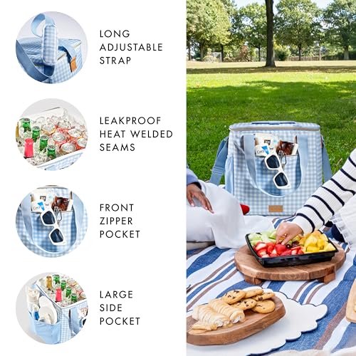 Fit & Fresh, 24-Can Soft Cooler Bag Insulated Leak-Resistant, Portable Soft Cooler, Large Cooler, Soft Sided Cooler Bag, T...