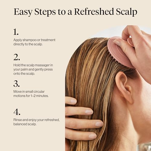Kitsch Scalp Massager for Hair Care - Scalp Scrubber, Shampoo Brush & Exfoliator for Scalps- Hair Scrubber for Relaxing Ba...