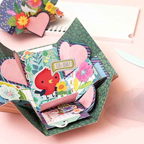 We R Memory Keepers Explosion Board, Make DIY Custom Explosion Boxes, for Memory Keeping, Gift Giving, with Guides, Measur...