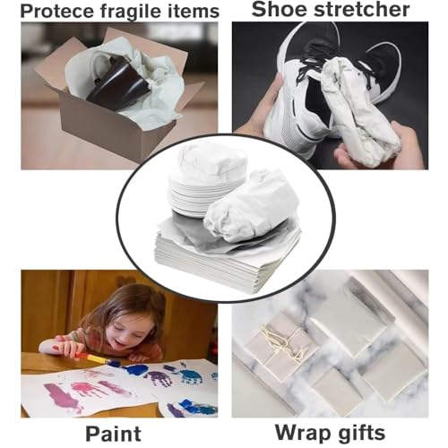 12 * 12 inch Packing Paper for Moving 100 Sheets Protecting Fragile China and Glasses,Small Wrapping Paper for Shipping an...