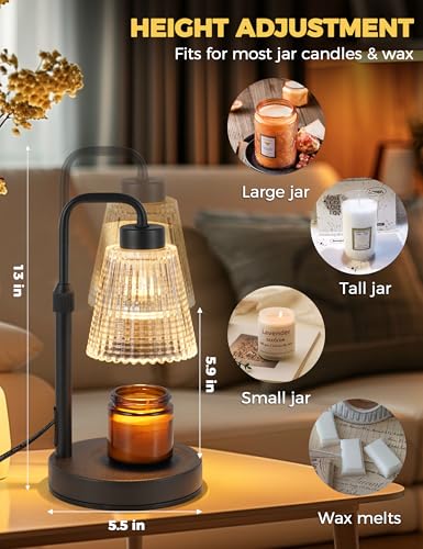 GODONLIF Candle Warmer Lamp with Timer Dimmable, Birthday Gifts for Women Mom, House Warming Gifts New Home Decor, Wax Mel...