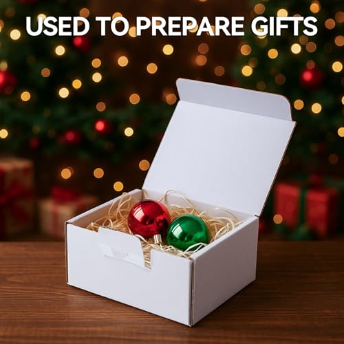 LineKap Small Shipping Boxes 3.5x2.2x1.6 Inches, 10-Pack White Corrugated Cardboard Boxes for Mailing, Storing, Gift Packa...