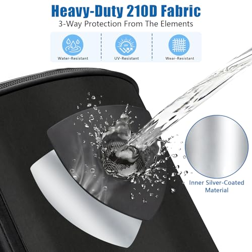 Pop Up Privacy Tent for Car, 69in Portable Camping Shower Tent with Liftgate Suction Pod and Hanging Straps, 210D Silver C...