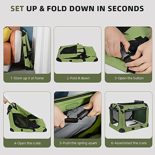 Petprsco Large Cat Carrier for 2 Cats Small Medium Dogs, Soft Pet Carrier 24x17x17 for Traveling with Warm Blanket Foldabl...